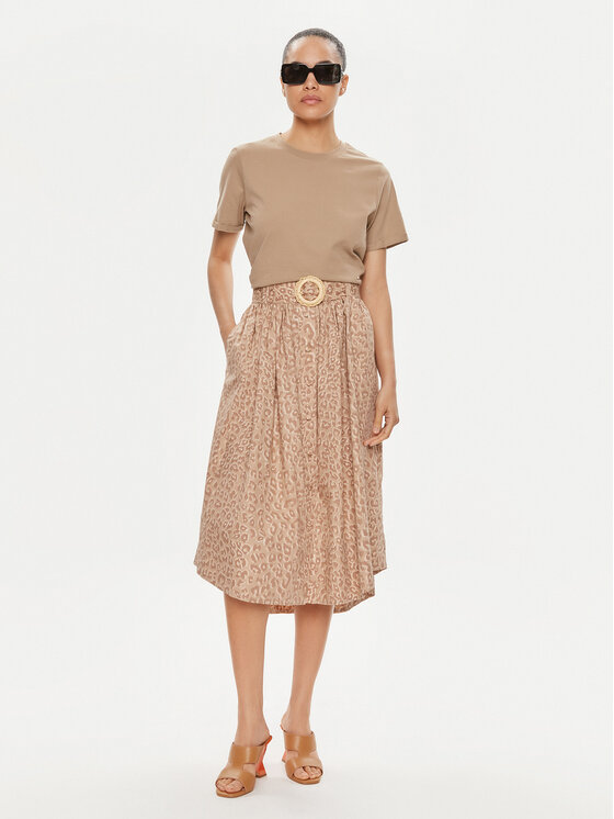 TWINSET TWINSET Спідниця трапеція 241TT2114 Бежевий Loose Fit