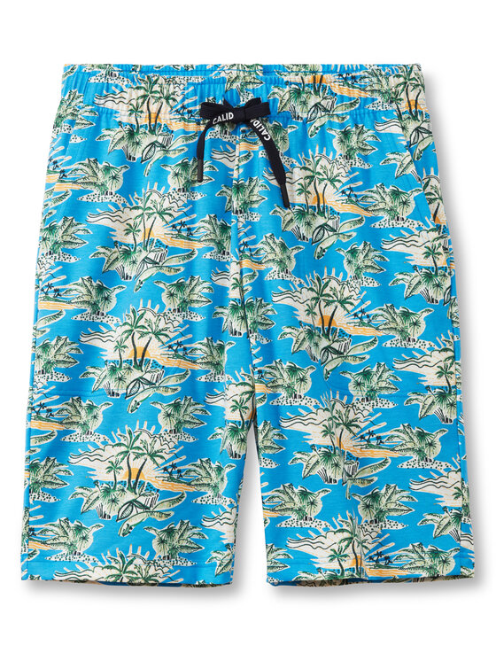 Calida Calida Bavlnené šortky 27869 Modrá Regular Fit