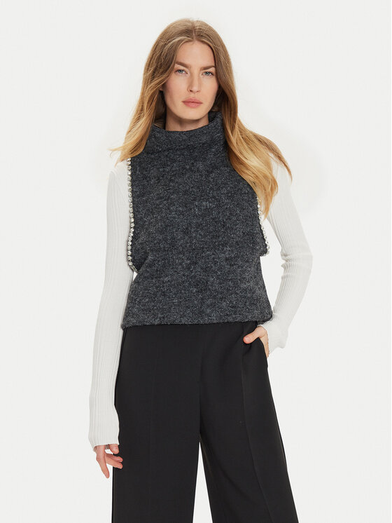Eleh Vestă elegantă EM1011 Gri Regular Fit