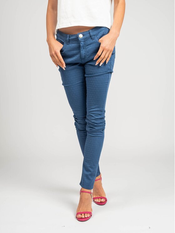 Trussardi Trussardi Kalhoty z materiálu 56J00059 Modrá Skinny Fit