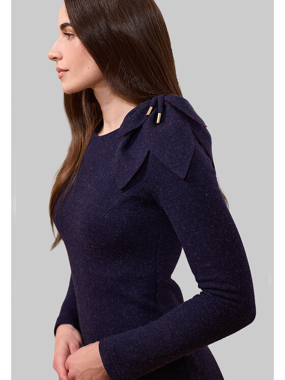 Kasia Zapała Kasia Zapała Sukienka codzienna Martha Granatowy Slim Fit