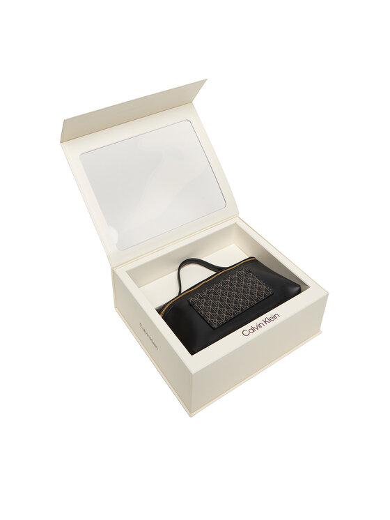 Calvin Klein Calvin Klein Geantă pentru cosmetice Emblem Aop Beauty Case Giftset LV04F1102G Negru
