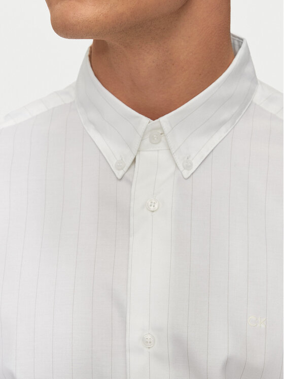 Calvin Klein Calvin Klein Marškiniai K10K113211 Balta Slim Fit