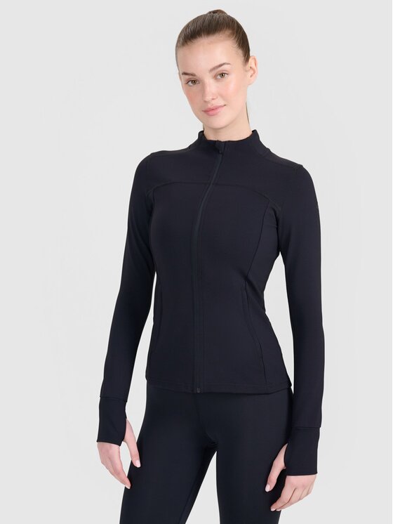 4F 4F Bluza techniczna 4FWSS25TFSWF466-20S Czarny Slim Fit