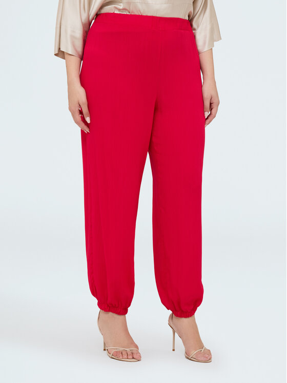 Fiorella Rubino Fiorella Rubino Pantaloni di tessuto P020L002567N016 Rosso Regular Fit