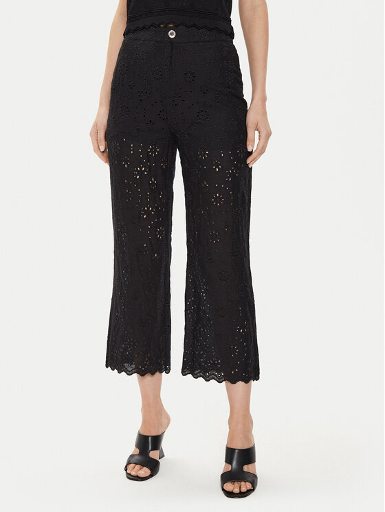Morgan Morgan Stoffhose 241-PBROD Schwarz Straight Leg