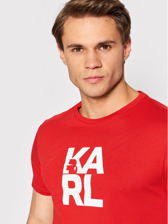 KARL LAGERFELD KARL LAGERFELD T-shirt Classic KL22MTS01 Rosso Regular Fit