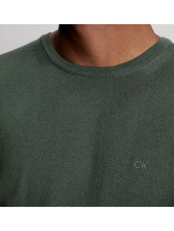 Calvin Klein Calvin Klein Sweter K10K109474LLP Zielony Regular Fit