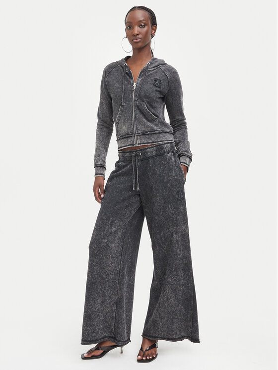 Juicy Couture Juicy Couture Pantaloni trening JCWBJ226321 Negru Relaxed Fit