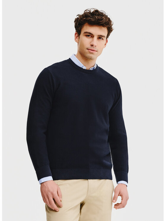 Pako Lorente Pako Lorente Sweter P25SF-2X-005 Granatowy Classic Fit