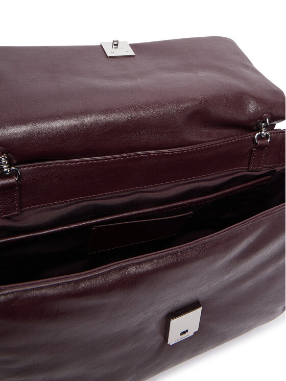 Calvin Klein Calvin Klein Дамска чанта Emblem Hw Padded Satchel LV04F3615G Бордо