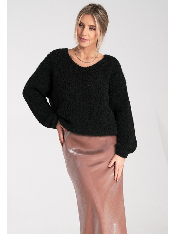 FIGL Sveter M1108 Čierna Classic Fit