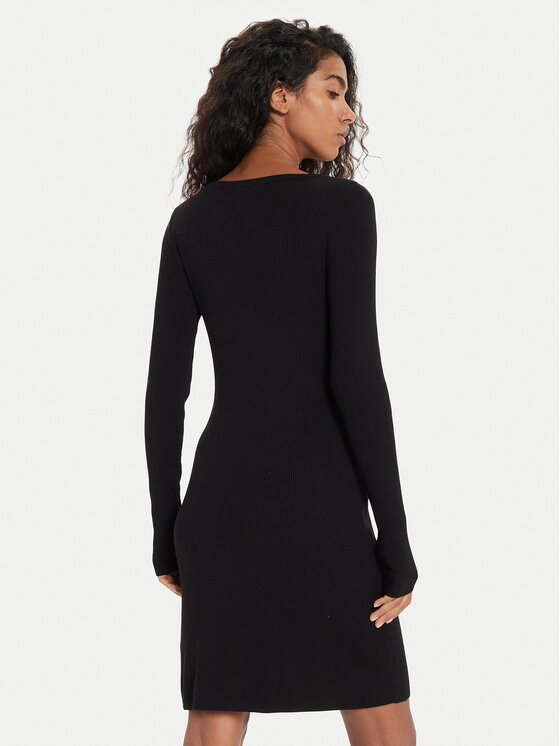 Morgan Morgan Strickkleid 242-RMRITA Schwarz Slim Fit