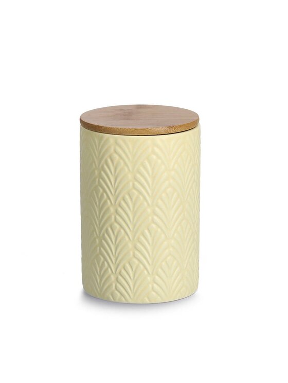 MIAhome MIAhome Pojemnik ceramiczny 15x10x10 cm 750 ml LAMIA żółty Żółty