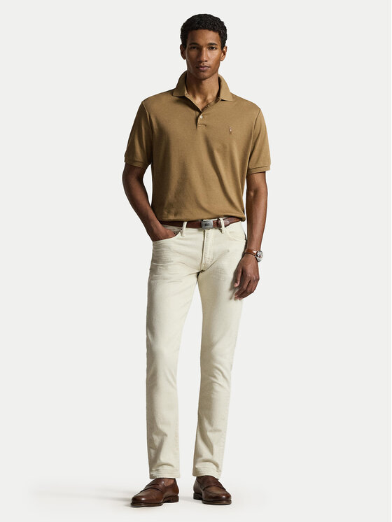 Polo Ralph Lauren Polo Ralph Lauren Поло 710704319505 Світло-коричневий Custom Slim Fit