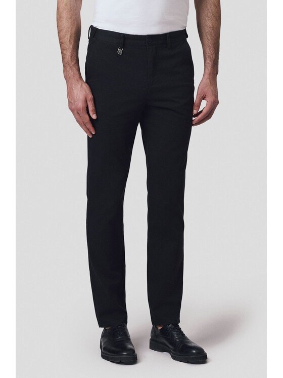 Lancerto Lancerto Chinosy Mikkeli SP082125000007 Czarny Regular Fit
