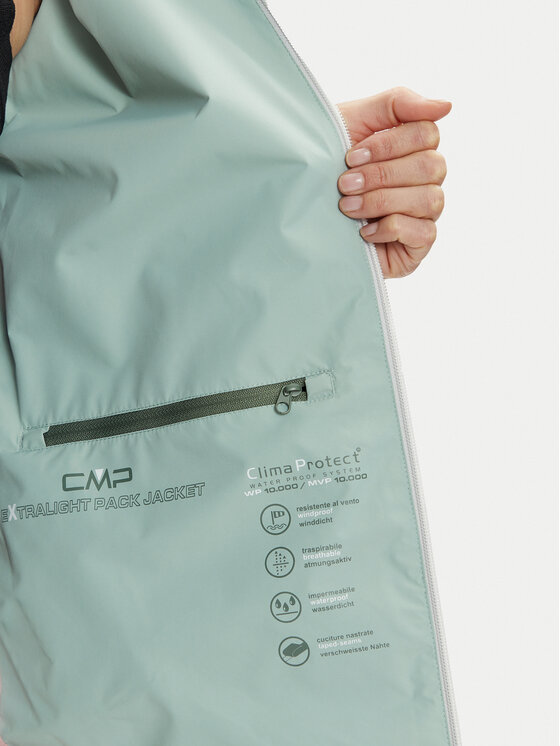 CMP CMP Vodootporna jakna 34Z6526 Zelena Regular Fit
