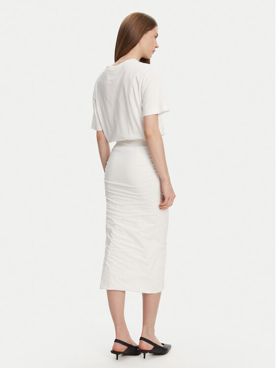 Marella Marella Každodenné šaty Ileana 2513621014 Biela Slim Fit