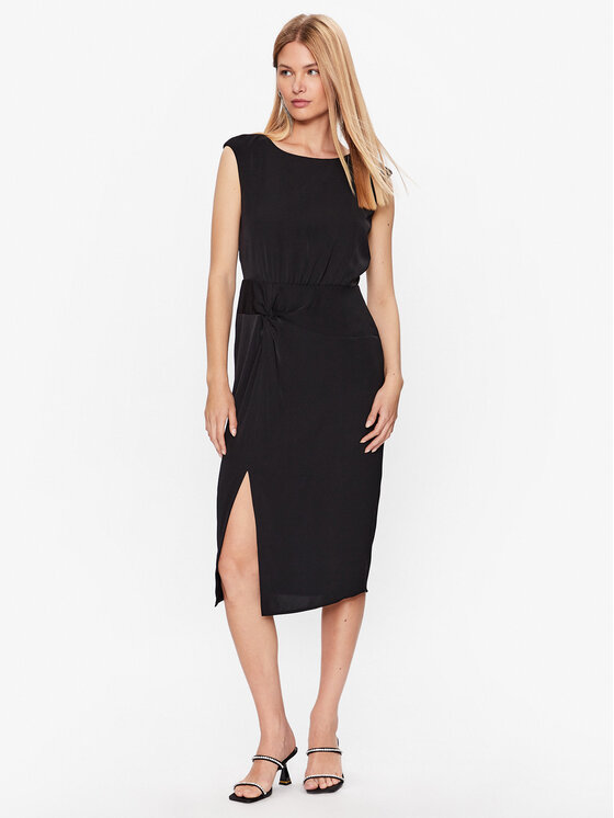 DKNY DKNY Koktejlové šaty DD3E2011 Černá Regular Fit