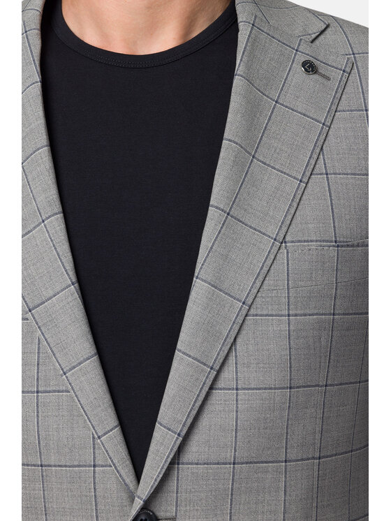 Lancerto Lancerto Garnitur Hermosillo GA073123000016 Szary Slim Fit