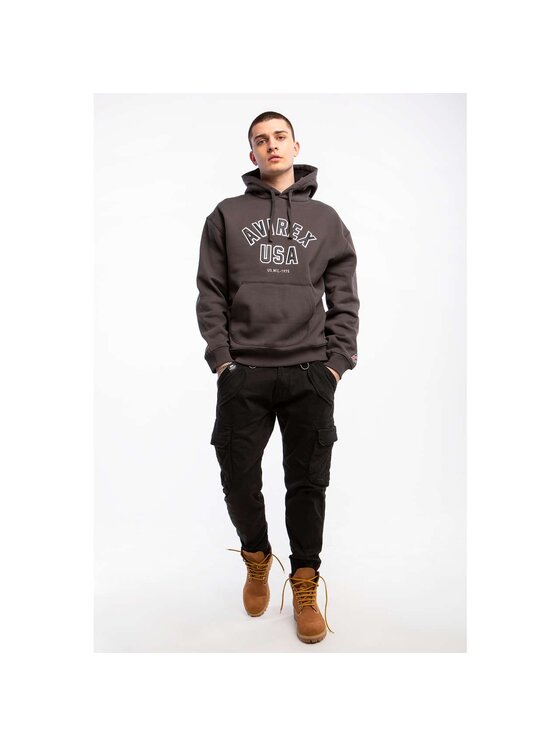 Avirex Avirex Bluza Columbus OH Hoody Brown Brązowy Classic Fit