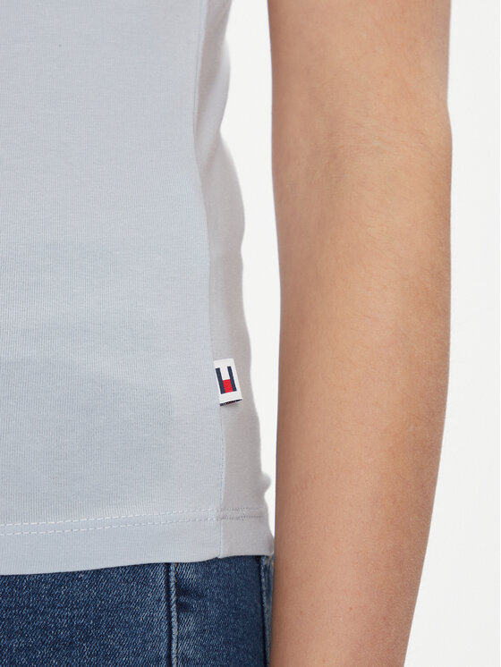Tommy Jeans Tommy Jeans T-shirt Signature DW0DW17377 Svijetloplava Slim Fit