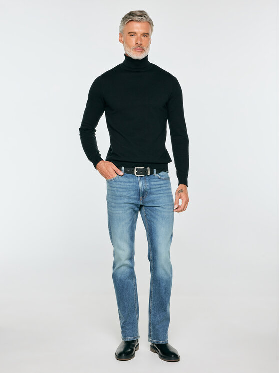BIG STAR BIG STAR Sweter POLLEN Czarny Basic Fit