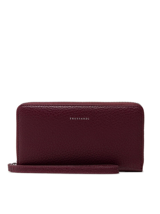 Trussardi Portafoglio grande da donna Onyx Zip Around Lg 75W00370 Bordeaux Modivo