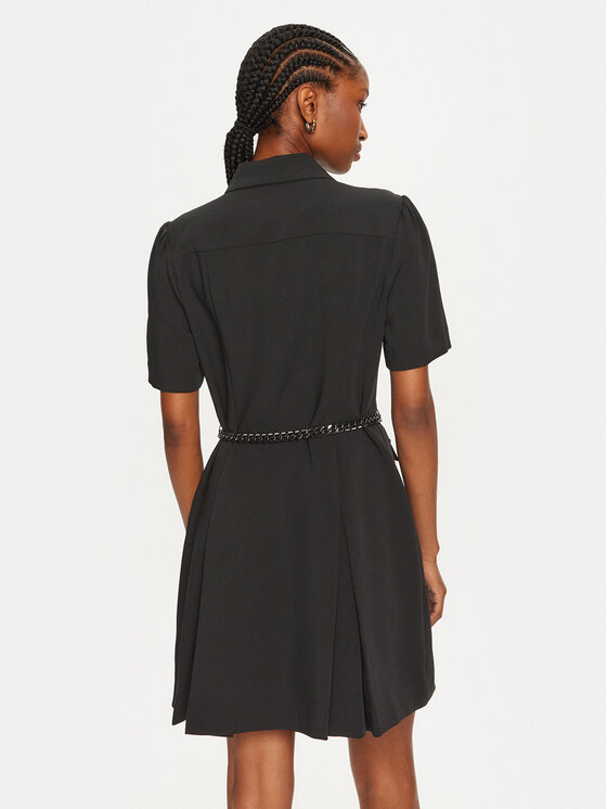 MICHAEL Michael Kors MICHAEL Michael Kors Φόρεμα πουκάμισο MF482IZ3GZ Μαύρο Regular Fit