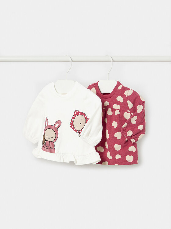 Mayoral Mayoral 2er-Set Blusen 2.002 Rot Regular Fit