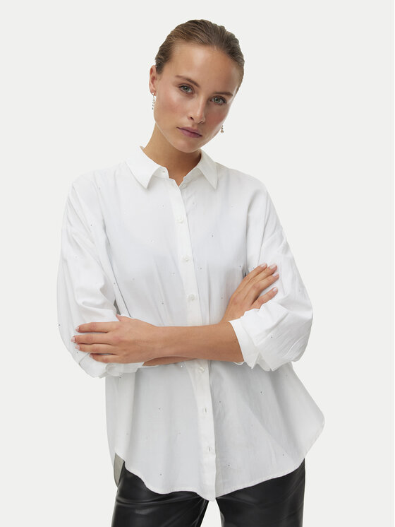 Vero Moda Vero Moda Marškiniai Fanni 10337791 Balta Oversize
