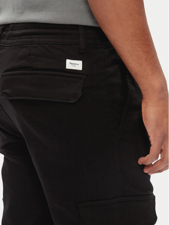Pepe Jeans Pepe Jeans Bavlnené nohavice PM211725 Čierna Slim Fit