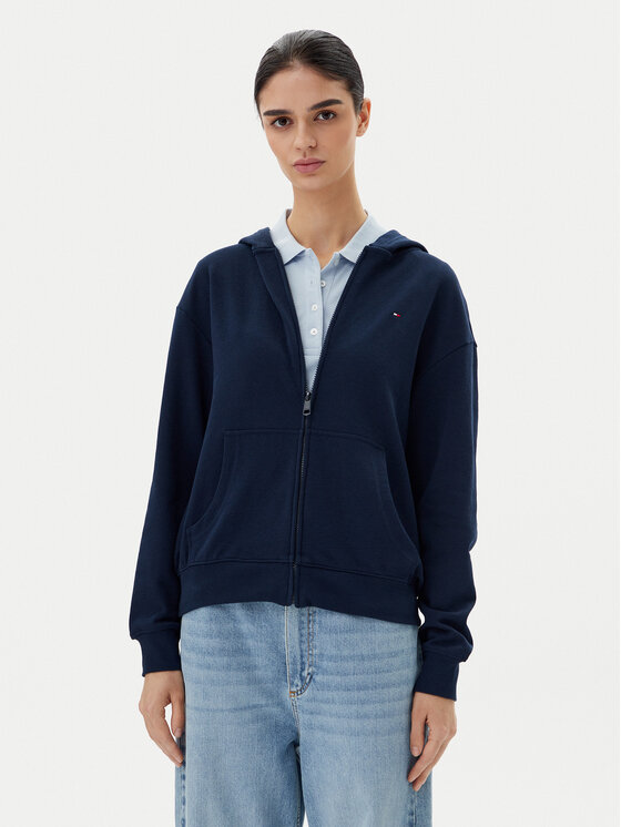 Tommy Hilfiger Mikina UW0UW05772 Tmavomodrá Regular Fit