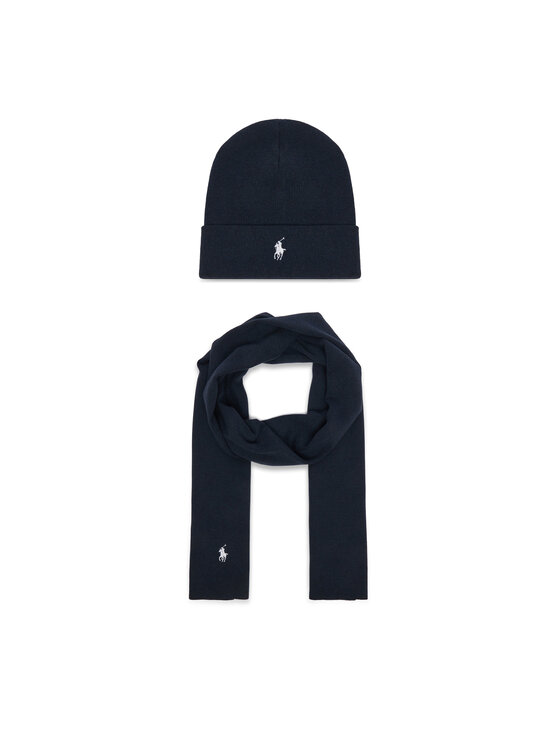 Polo Ralph Lauren Polo Ralph Lauren Set čiapka a šál 710B28980001 Tmavomodrá