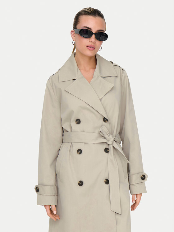 ONLY ONLY Trench Leja 15336402 Bež Regular Fit