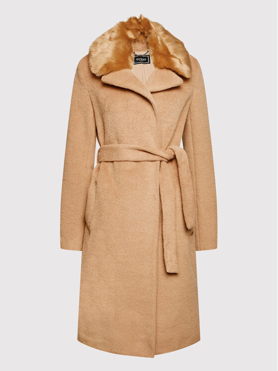 Guess Guess Вълнено палто Brenda W1BL11 WE4B0 Кафяв Regular Fit