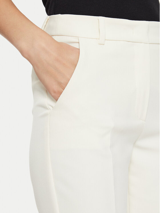 Weekend Max Mara Weekend Max Mara Pantaloni din material Freda 2425136031 Écru Regular Fit