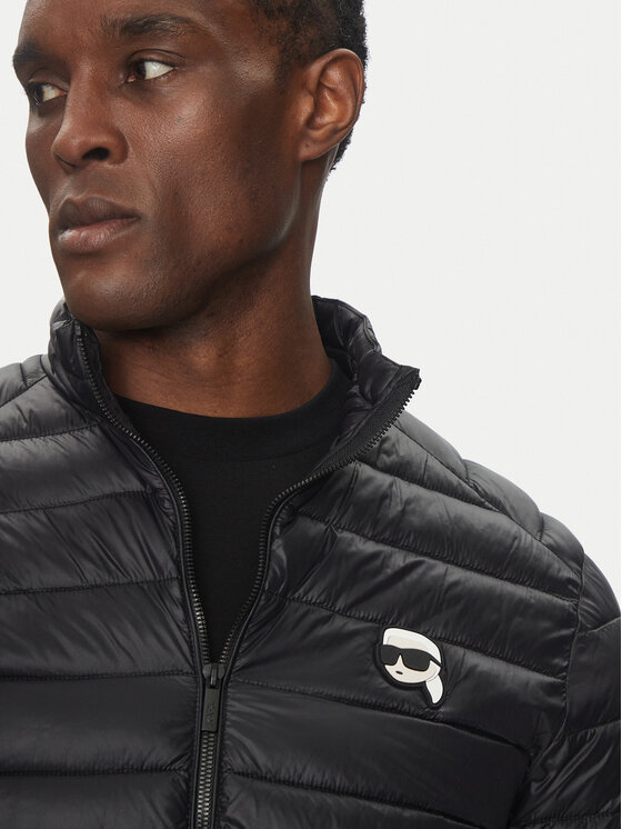 KARL LAGERFELD KARL LAGERFELD Prechodná bunda 505710 500590 Čierna Regular Fit