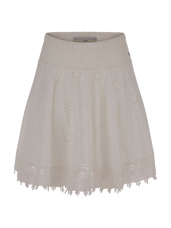 Guess Guess Φούστα mini Peggy W3GD0I WFG40 Λευκό Regular Fit