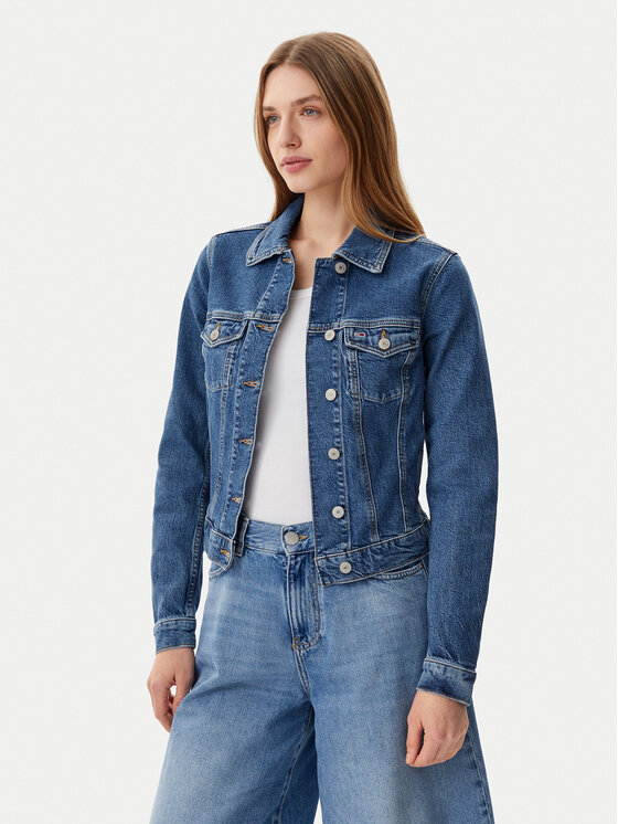 Tommy Jeans Tommy Jeans Jeansová bunda Vivianne DW0DW20120 Modrá Slim Fit