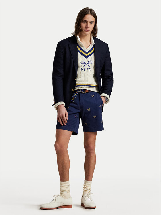 Polo Ralph Lauren Polo Ralph Lauren Pantalon scurți din material 710963496001 Bleumarin Straight Fit