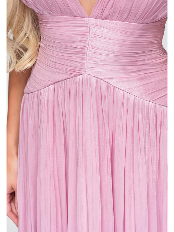 Ombre Ombre Sukienka wieczorowa LA-OM-DLR414 Różowy Regular Fit