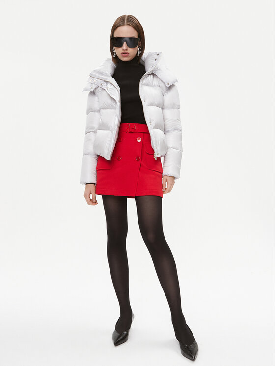 Patrizia Pepe Patrizia Pepe Geacă din puf 2O0050/A9M0-W356 Alb Regular Fit