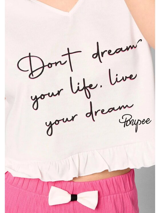 Poupée Marilyn Poupée Marilyn Koszulka piżamowa Dreams Biały Athletic Fit