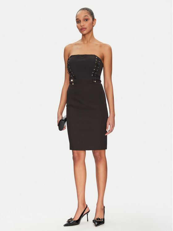 Artigli Artigli Sukienka koktajlowa ACAB000923 Czarny Regular Fit