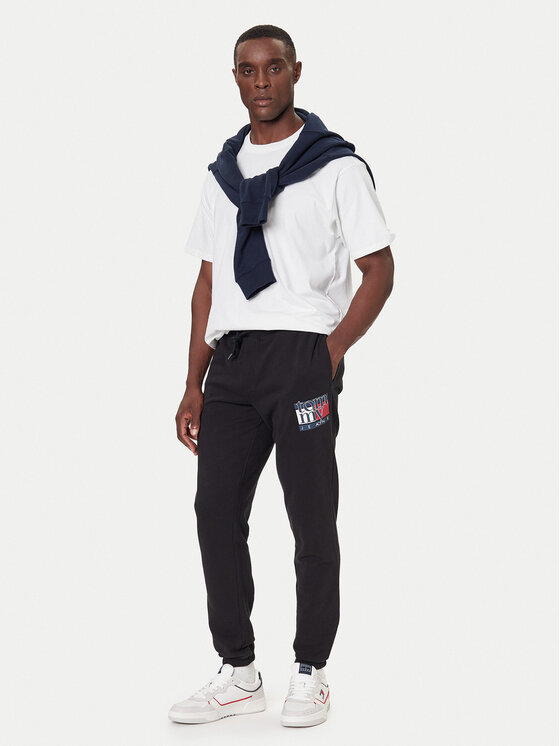 Tommy Jeans Tommy Jeans Παντελόνι φόρμας DM0DM22094 Μαύρο Relaxed Fit