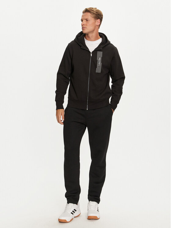 Calvin Klein Calvin Klein Majica dugih rukava Horizontal Logo K10K113550 Crna Regular Fit
