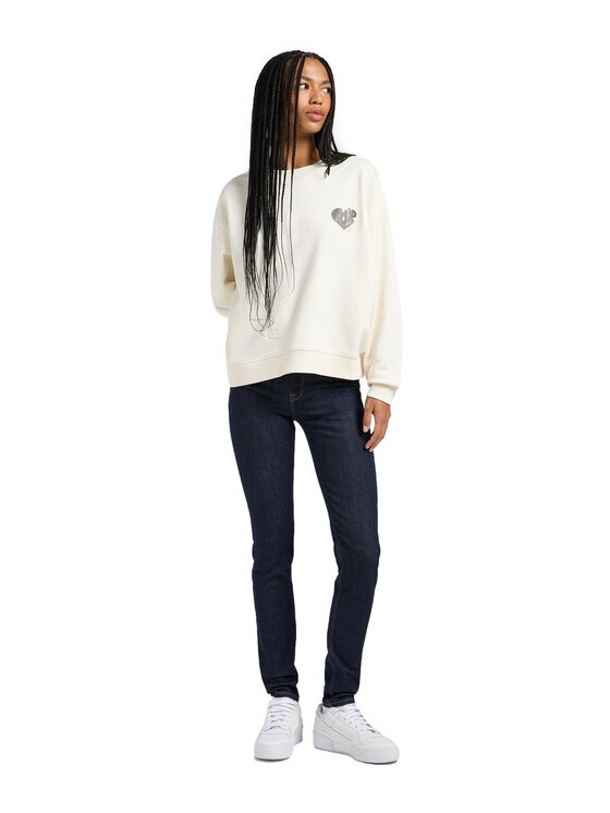 Lee Lee Bluza 112363841 Beżowy Relaxed Fit