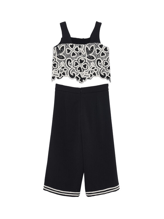 Abel & Lula Abel & Lula Set bluză și pantalon 5217 Negru Regular Fit