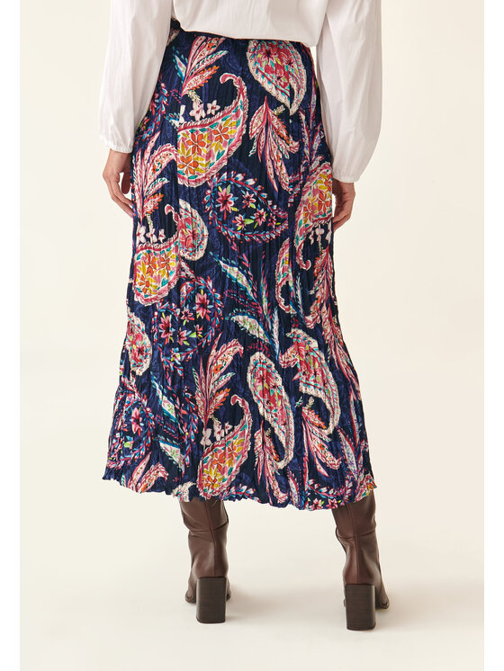 TATUUM TATUUM Spódnica midi CRINCLA Kolorowy Flare Fit